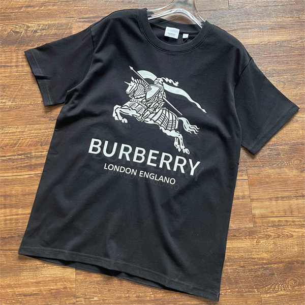 BURBERRY コピー Tシャツ 馬術騎士 ロゴ プリント コーデ 着心地良い 2色 バーバリー