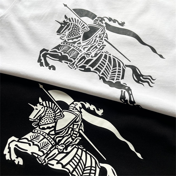 BURBERRY コピー Tシャツ 馬術騎士 ロゴ プリント コーデ 着心地良い 2色 バーバリー