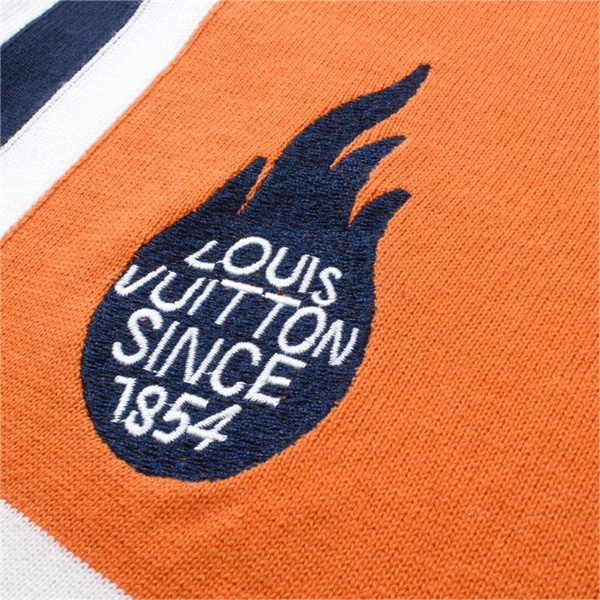 LOUIS VUITTON コピー Ｔシャツ 綿 ニット 炎のデザイン ユニセックス ルイヴィトン