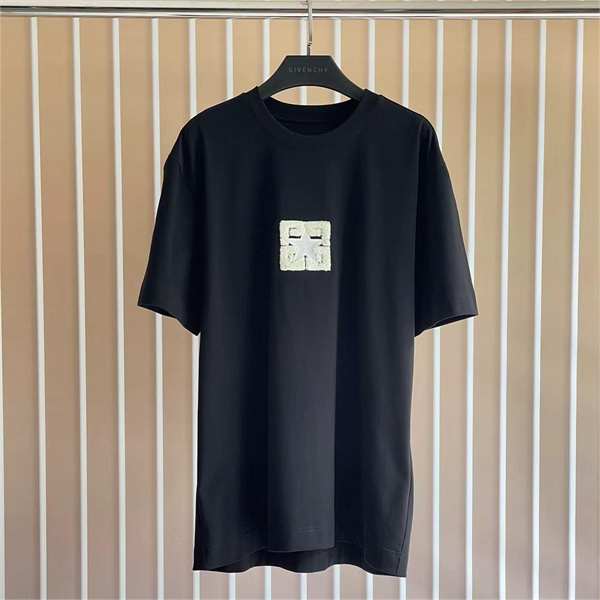 ジバンシィ スーパーコピー Tシャツ コットン 4G ロゴ 刺繡 立体感 GIVENCHY 