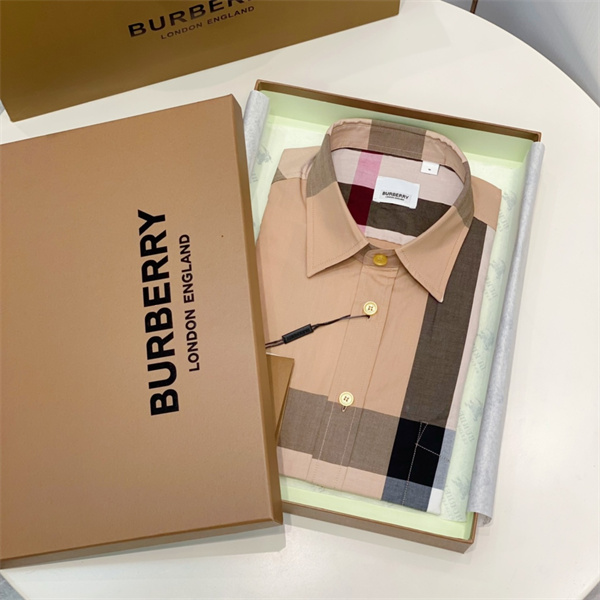 BURBERRY コピー シャツ メンズ チェック柄 純綿生地 モダン クラシック バーバリー