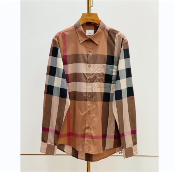 BURBERRY コピー シャツ メンズ チェック柄 純綿生地 モダン クラシック バーバリー