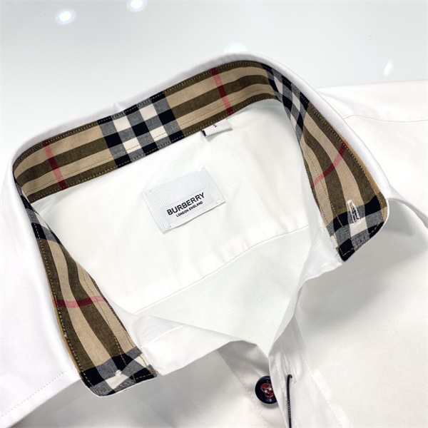 バーバリー スーパーコピー シャツ チェック柄 カラフル ボタン 刺繍 ロゴ ロングスリーブ BURBERRY