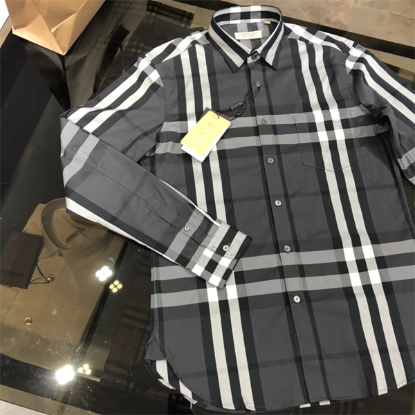 バーバリー スーパーコピー シャツ チェック柄 弾力性 長袖 純綿素材 BURBERRY