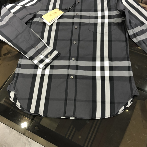 バーバリー スーパーコピー シャツ チェック柄 弾力性 長袖 純綿素材 BURBERRY