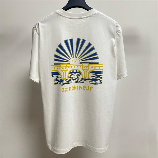 LOUIS VUITTON スーパーコピー Ｔシャツ ロゴ プリント 純綿 ユニセックス オーバーサイズ ルイヴィトン