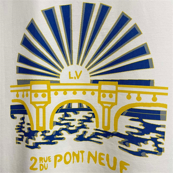 LOUIS VUITTON スーパーコピー Ｔシャツ ロゴ プリント 純綿 ユニセックス オーバーサイズ ルイヴィトン