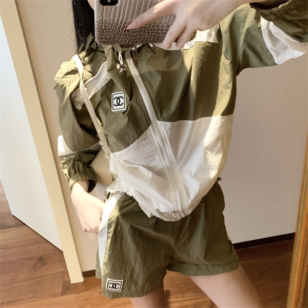 CHANE1 スーパーコピー 上下セット ジャケット パンツ 2色 パネルデザイン レディース