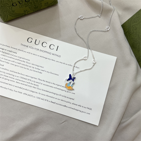 Disney × GUCC1 スーパーコピー ネックレス ディズニー ドナルド 925シルバー 45cm 調節可能