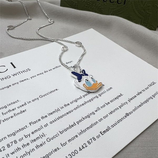 Disney × GUCC1 スーパーコピー ネックレス ディズニー ドナルド 925シルバー 45cm 調節可能