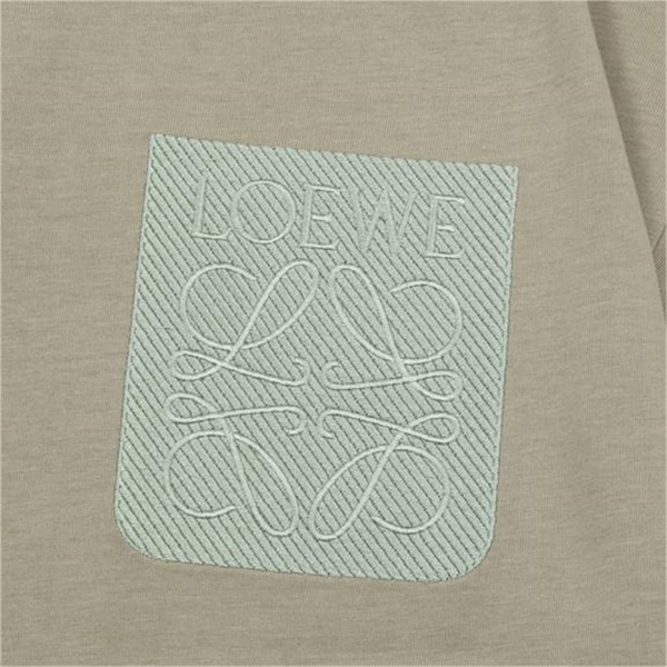 ロエベ スーパーコピー Tシャツ 刺繡 ロゴ ユニセックス ポケット LOEWE