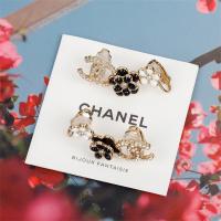 シャネル CHANEL スーパーコピー ピアス ココマーク フラワーモチーフ ブローチ 花 黒 ギフト