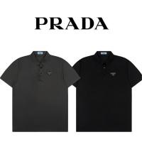PRADA コピー ポロシャツ メタル 金属 三角 ロゴ 弾力性 通気性 涼しい素材 プラダ