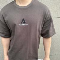 BALENCIAGA スーパーコピー Ｔシャツ 三角 ロゴ 刺繡 オーバーサイズ ユニセックス バレンシアガ