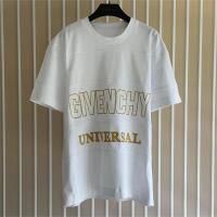 GIVENCHY スーパーコピー Tシャツ ゴールドライン ロゴ 刺繡 綿 ジバンシィ