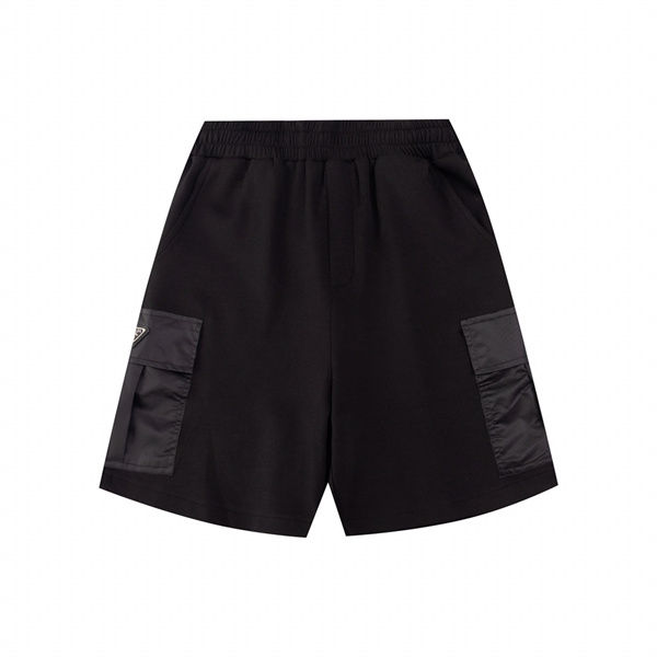 PRADA コピー ハーフパンツ コットン ナイロン Re-Nylon カジュアル ポケット プラダ