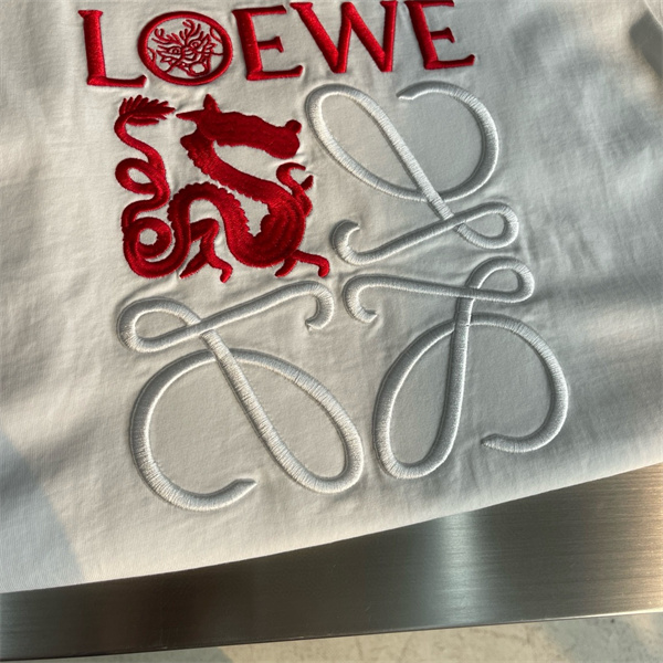 LOEWE コピー Tシャツ 龍 ロゴ 立体感 ユニセックス 2色 純綿 ロエベ 