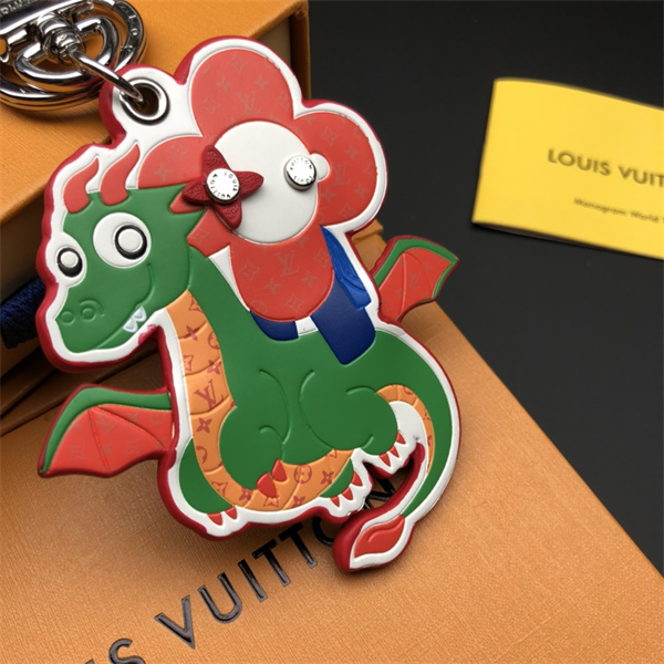 【M01466】LOUIS VUITTON コピー キーホルダー キャンバス素材 モノグラム ドラゴン マスコット ルイヴィトン 