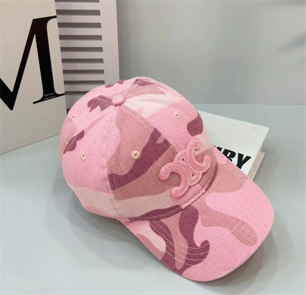 セリーヌ 偽物 バケットハット 迷彩 100％コットン トリオンフパッチ ロゴ CELINE キャップ ピンク