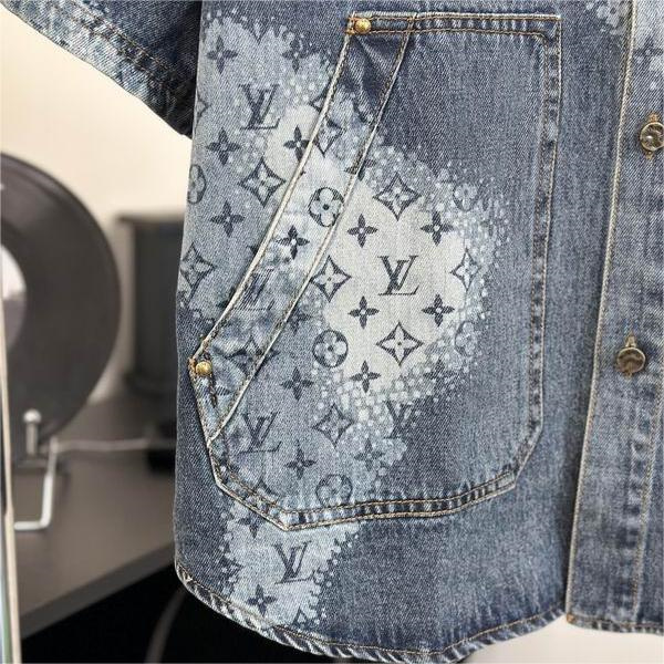 【1AFAVH】LOUIS VUITTON スーパーコピー ジャケット 半袖 デニム モノグラム タイタイ柄 ルイヴィトン