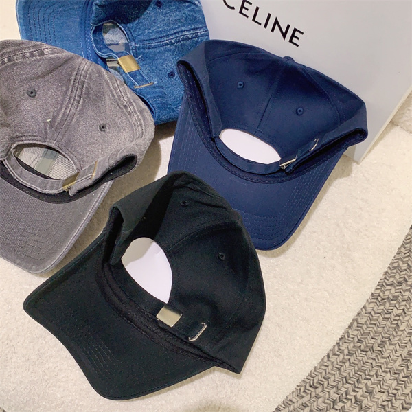 セリーヌ スーパー コピー キャップ 立体 トリオンフパッチ 飾り デニム サイズ調整 通気 CELINE 