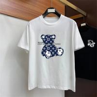 LOUIS VUITTON コピー Ｔシャツ 純綿生地 ロゴ プリント メンズ クマ レトロ 100％コットン ルイヴィトン