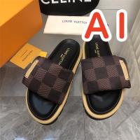 【1ACTWL】LOUIS VUITTON スーパーコピー サンダル ダミエ柄 キャンバス レザーラベル ルイヴィトン
