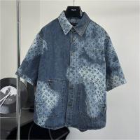 【1AFAVH】LOUIS VUITTON スーパーコピー ジャケット 半袖 デニム モノグラム タイタイ柄 ルイヴィトン