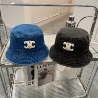 CELINE コピー バケットハット トリオンフパッチ デニム セリーヌ 立体 定番カラー セリーヌ
