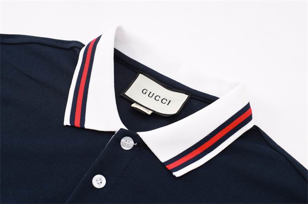 GUCCI スーパーコピー ポロシャツ ウェブストライプ ポケット GGロゴ コットン 