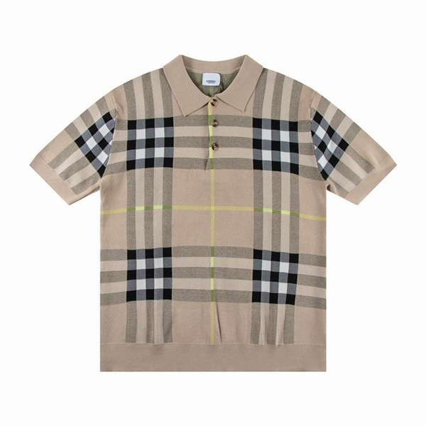 BURBERRY コピー ポロシャツ チェック柄 ニット ジャカード 柔らかい手触り バーバリー