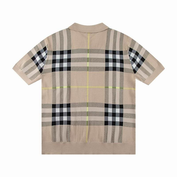 BURBERRY コピー ポロシャツ チェック柄 ニット ジャカード 柔らかい手触り バーバリー