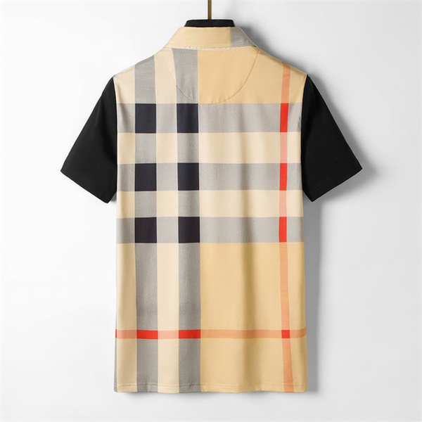 バーバリー スーパーコピー ポロシャツ チェック柄 パネルデザイン BURBERRY