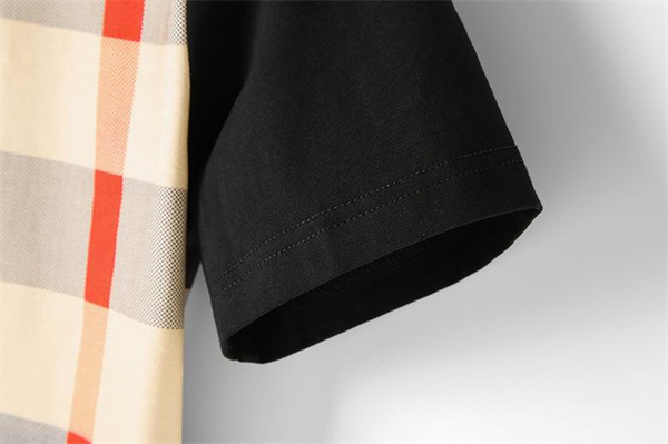 バーバリー スーパーコピー ポロシャツ チェック柄 パネルデザイン BURBERRY