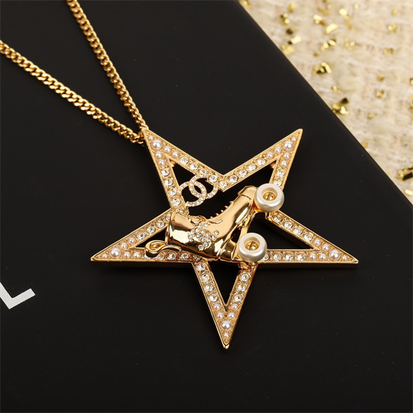 CHANEL 偽物 ネックレス 星 スター CCロゴ ローラースケートシリーズ ペンダント シャネル