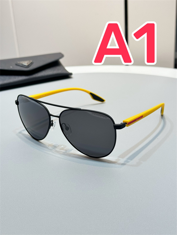 PRADA コピー サングラス Linea Rossa ロゴ PS52WS メンズ 2色 イエロー＆ブラック プラダ 