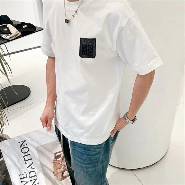 ロエベ スーパーコピー Tシャツ 純綿生地 オーバーサイズ 春用 夏用 ユニセックス LOEWE