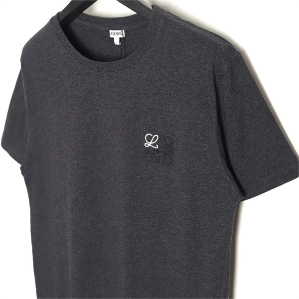 ロエベ スーパーコピー Tシャツ 通気性の良い 刺繡 ロゴ グレー ゆったり LOEWE