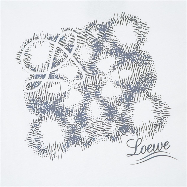 LOEWE コピー Tシャツ プリント柄 いばら 柄 Anagram アナグラム ロゴ ゆったり ロエベ