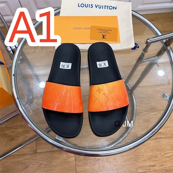 LOUIS VUITTON スーパーコピー サンダル オレンジ シルバー ロゴ エンボス 防水通気性 耐久性 ルイヴィトン