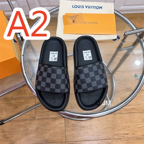 ルイヴィトン コピー サンダル ダミエロゴ 2色 厚底 デザイン おしゃれ 柔軟 滑り止め LOUIS VUITTON 