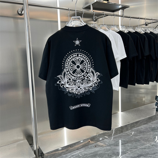 CHROME HEARTS コピー Tシャツ 二重影模様 モダン エレガント 快適 シンプル クロムハーツ 通気性 スタイリッシュ