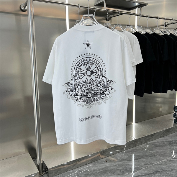 CHROME HEARTS コピー Tシャツ 二重影模様 モダン エレガント 快適 シンプル クロムハーツ 通気性 スタイリッシュ