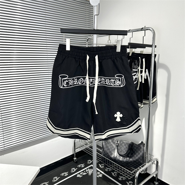クロムハーツ コピー ハーフパンツ クラシック エレガント 刺繍 立体感 レザー カジュアル CHROME HEARTS