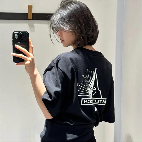 ザノースフェイス コピー Tシャツ 純綿素材 ロゴ プリント THE NORTH FACE 2024春夏 新作 新入荷