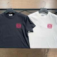 LOEWE コピー Tシャツ 刺繡 ロゴ ピンク 刺繡 純綿 手触り ユニセックス 2色 ロエベ
