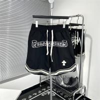 クロムハーツ コピー ハーフパンツ クラシック エレガント 刺繍 立体感 レザー カジュアル CHROME HEARTS
