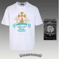 クロムハーツ 偽物 Tシャツ シンプル ゴールド ロゴ 柔らかい 快適 通気性 軽量 ユニーク CHROME HEARTS