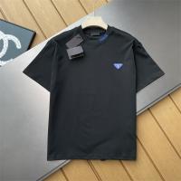 PRADA コピー Ｔシャツ 三角 ロゴ 刺繡 ブルー 斬新 上品 快適 耐久性 洗練された プラダ