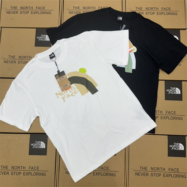 ザノースフェイス スーパーコピー Tシャツ かわいい 落書き プリント ユニセックス 2色 THE NORTH FACE
